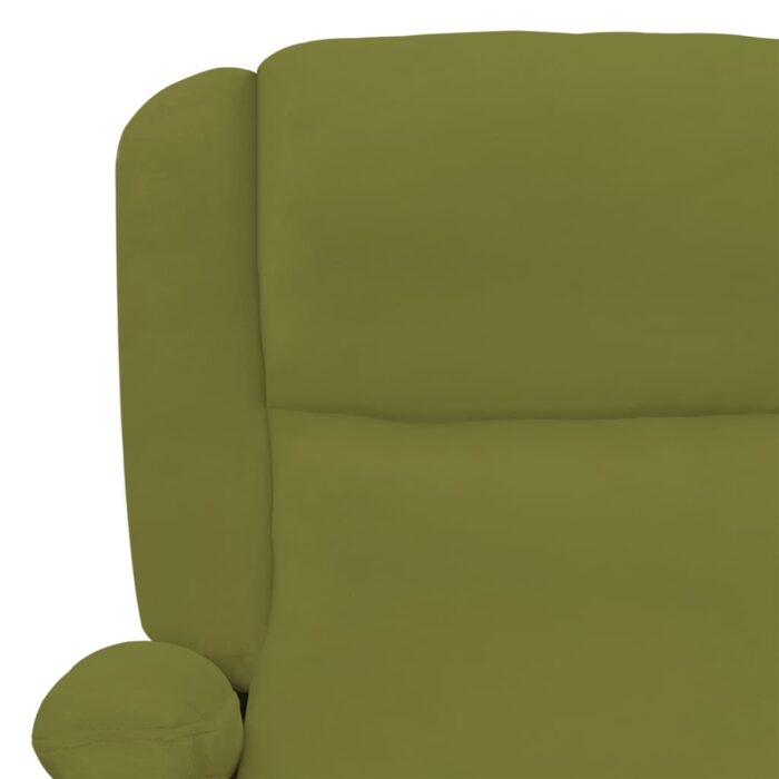 Fauteuil de massage Vert clair velours – Image 8