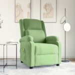 Fauteuil de massage Vert clair velours