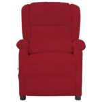 Fauteuil de massage Rouge bordeaux Velours – Image 2
