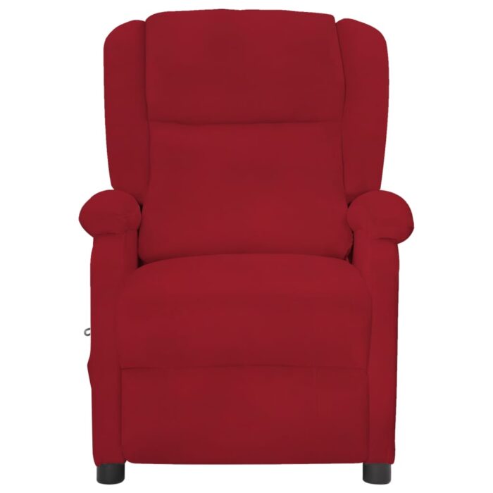 Fauteuil de massage Rouge bordeaux Velours – Image 2