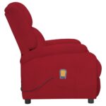 Fauteuil de massage Rouge bordeaux Velours – Image 4