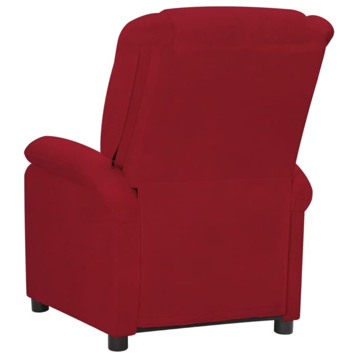 Fauteuil de massage Rouge bordeaux Velours – Image 6