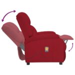 Fauteuil de massage Rouge bordeaux Velours – Image 7