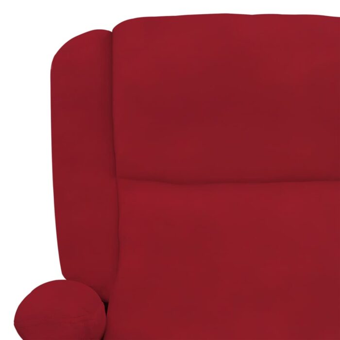 Fauteuil de massage Rouge bordeaux Velours – Image 8