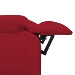 Fauteuil de massage Rouge bordeaux Velours – Image 9
