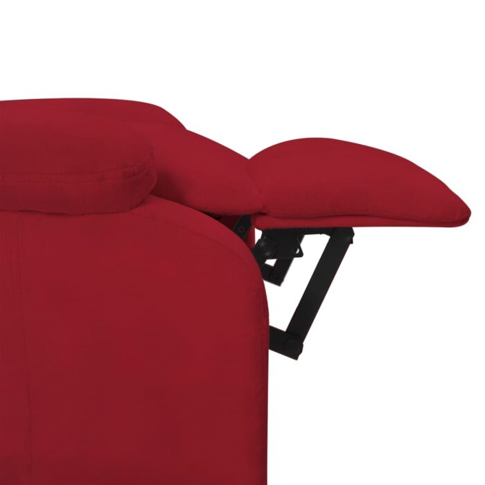 Fauteuil de massage Rouge bordeaux Velours – Image 9