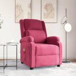 Fauteuil de massage Rouge bordeaux Velours