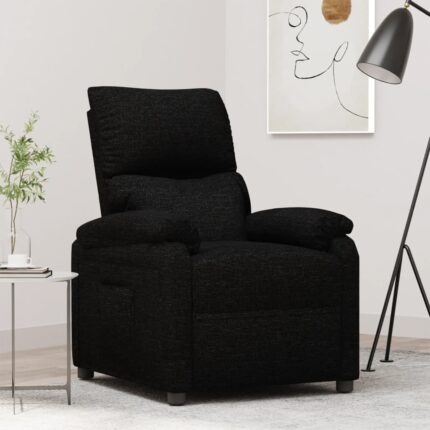 Fauteuil inclinable Noir Tissu
