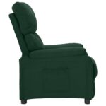 Fauteuil inclinable Vert foncé Tissu – Image 2