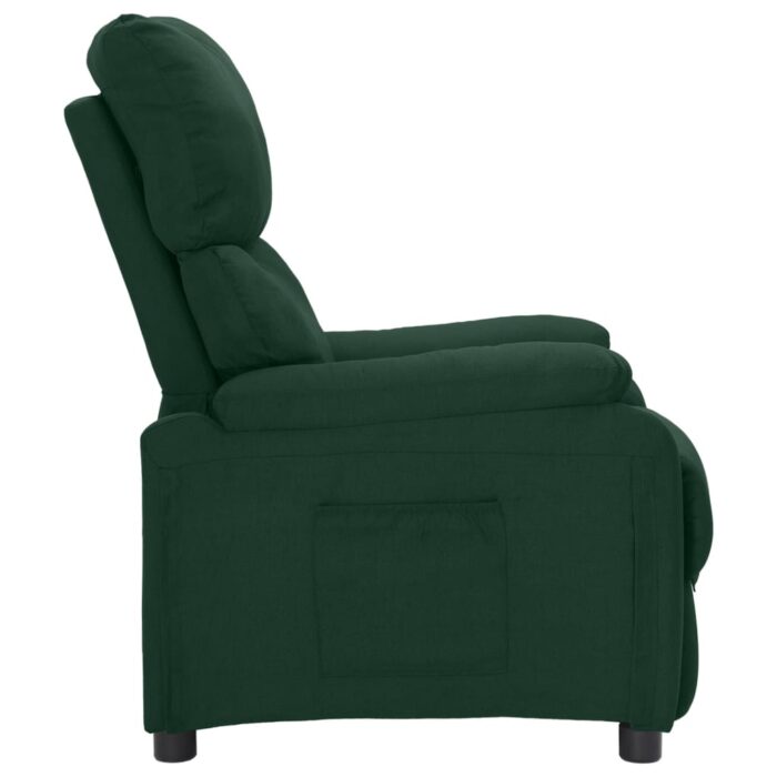 Fauteuil inclinable Vert foncé Tissu – Image 2