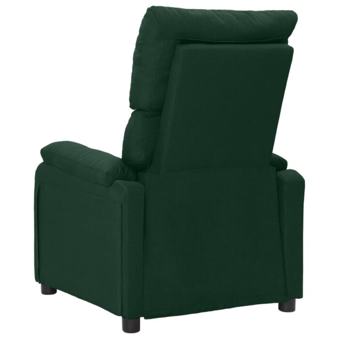 Fauteuil inclinable Vert foncé Tissu – Image 3