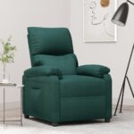Fauteuil inclinable Vert foncé Tissu