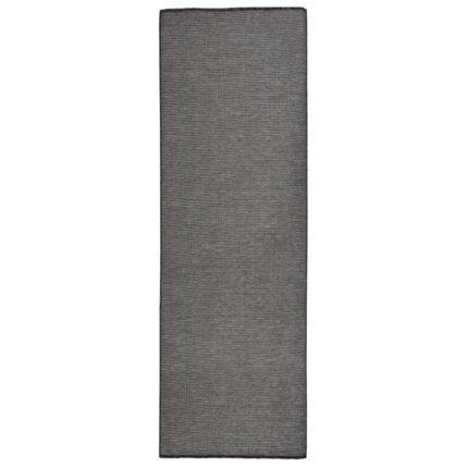Tapis à tissage plat d'extérieur 80x250 cm Gris