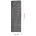 Tapis à tissage plat d'extérieur 80x250 cm Gris – Image 5