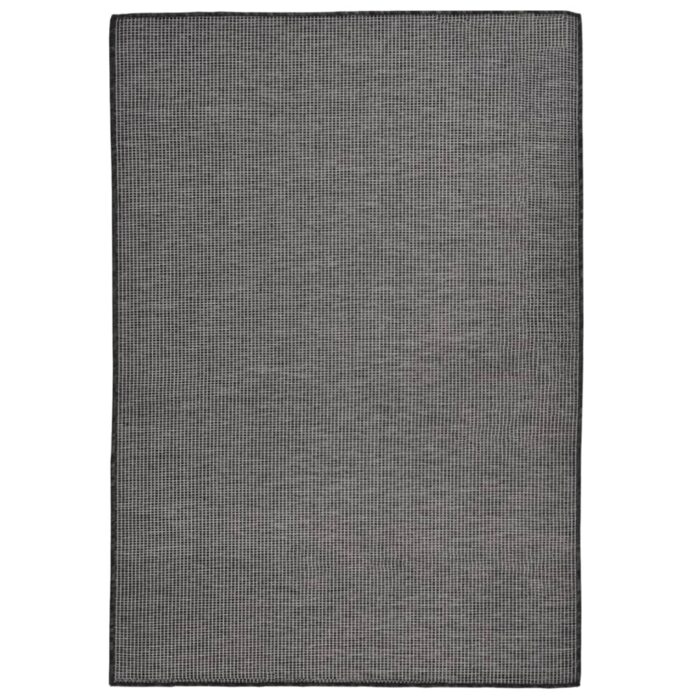 Tapis à tissage plat d'extérieur 160x230 cm Gris – Image 1