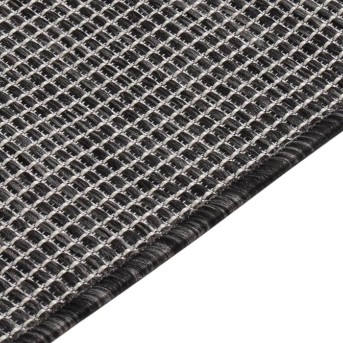 Tapis à tissage plat d'extérieur 160x230 cm Gris – Image 3