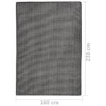 Tapis à tissage plat d'extérieur 160x230 cm Gris – Image 5