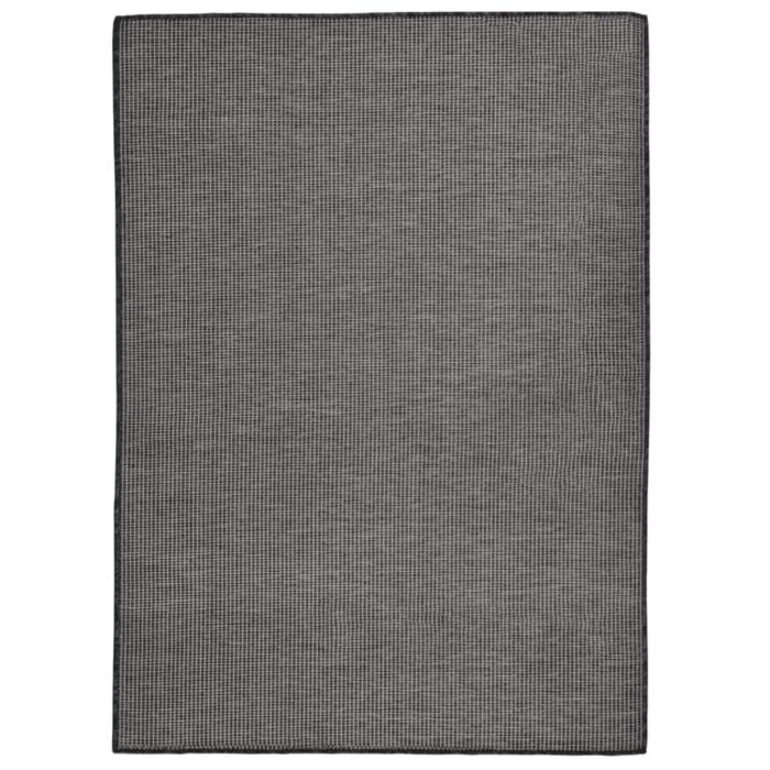 Tapis à tissage plat d'extérieur 200x280 cm Gris – Image 1