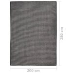 Tapis à tissage plat d'extérieur 200x280 cm Gris – Image 5