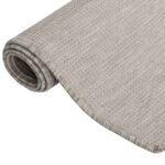 Tapis à tissage plat d'extérieur 80x250 cm Taupe – Image 2