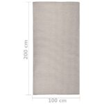 Tapis à tissage plat d'extérieur 100x200 cm Taupe – Image 5