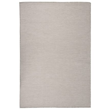 Tapis à tissage plat d'extérieur 120x170 cm Taupe