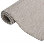 Tapis à tissage plat d'extérieur 120x170 cm Taupe – Image 2
