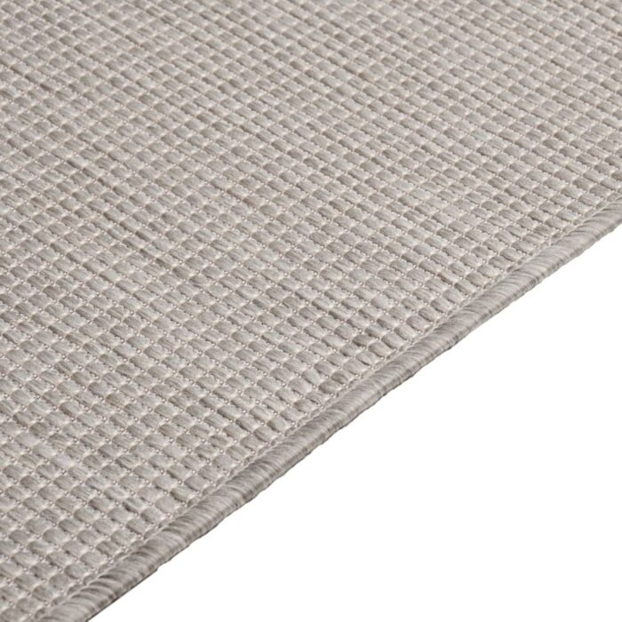 Tapis à tissage plat d'extérieur 120x170 cm Taupe – Image 3