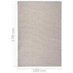 Tapis à tissage plat d'extérieur 120x170 cm Taupe – Image 5
