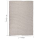 Tapis à tissage plat d'extérieur 140x200 cm Taupe – Image 5