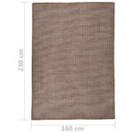 Tapis à tissage plat d'extérieur 160x230 cm Marron – Image 5
