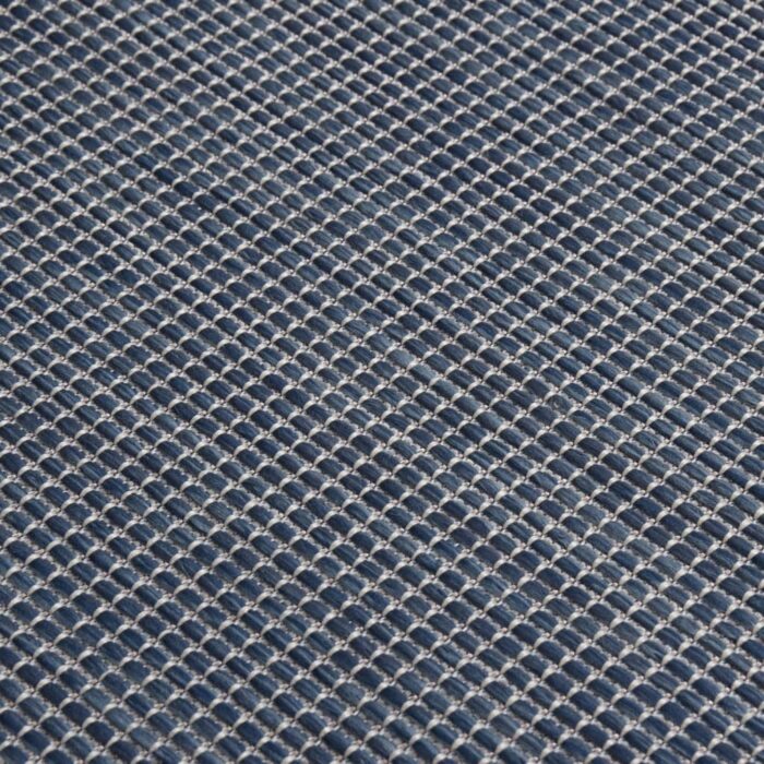 Tapis à tissage plat d'extérieur 80x250 cm Bleu – Image 4