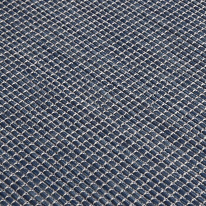 Tapis à tissage plat d'extérieur 120x170 cm Bleu – Image 4