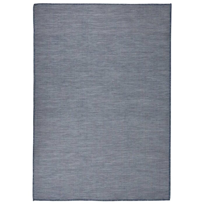 Tapis à tissage plat d'extérieur 160x230 cm Bleu – Image 1