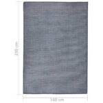Tapis à tissage plat d'extérieur 160x230 cm Bleu – Image 5