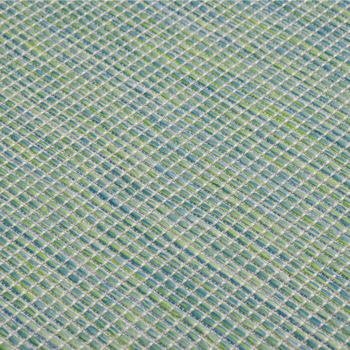 Tapis à tissage plat d'extérieur 80x250 cm Turquoise – Image 4