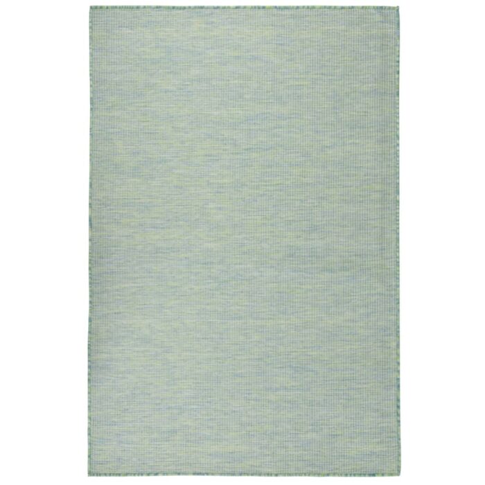 Tapis à tissage plat d'extérieur 120x170 cm Turquoise – Image 1