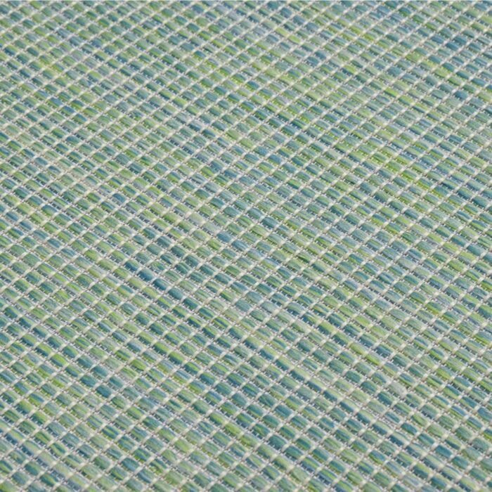 Tapis à tissage plat d'extérieur 120x170 cm Turquoise – Image 4