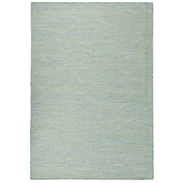 Tapis à tissage plat d'extérieur 160x230 cm Turquoise – Image 1