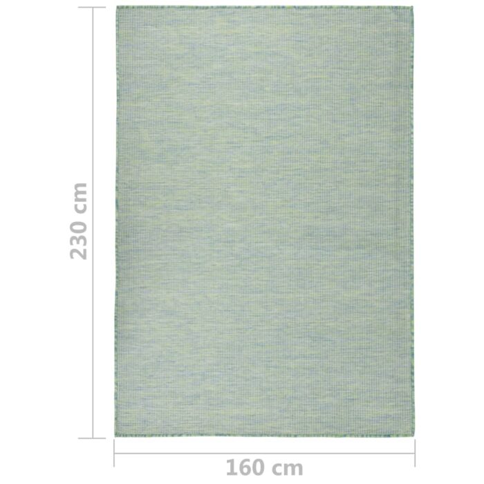 Tapis à tissage plat d'extérieur 160x230 cm Turquoise – Image 5