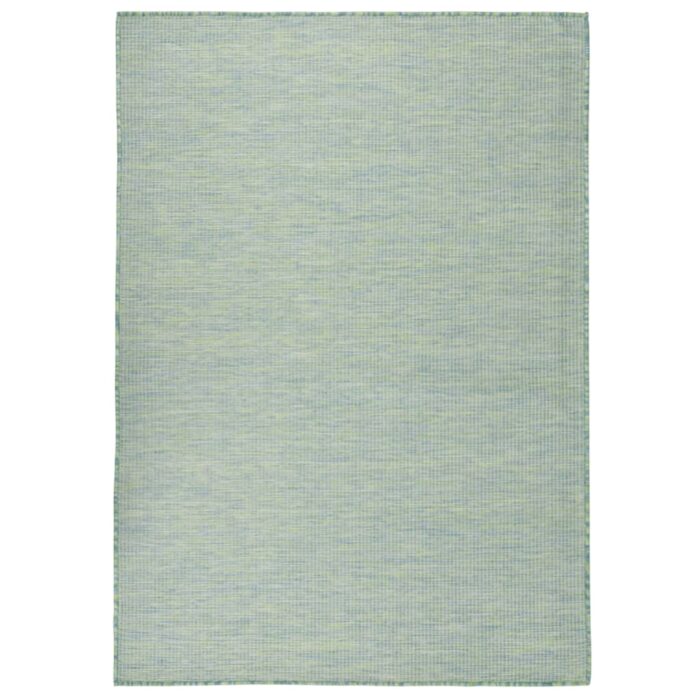 Tapis à tissage plat d'extérieur 200x280 cm Turquoise – Image 1