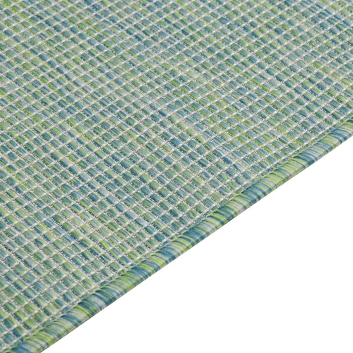Tapis à tissage plat d'extérieur 200x280 cm Turquoise – Image 3