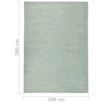 Tapis à tissage plat d'extérieur 200x280 cm Turquoise – Image 5