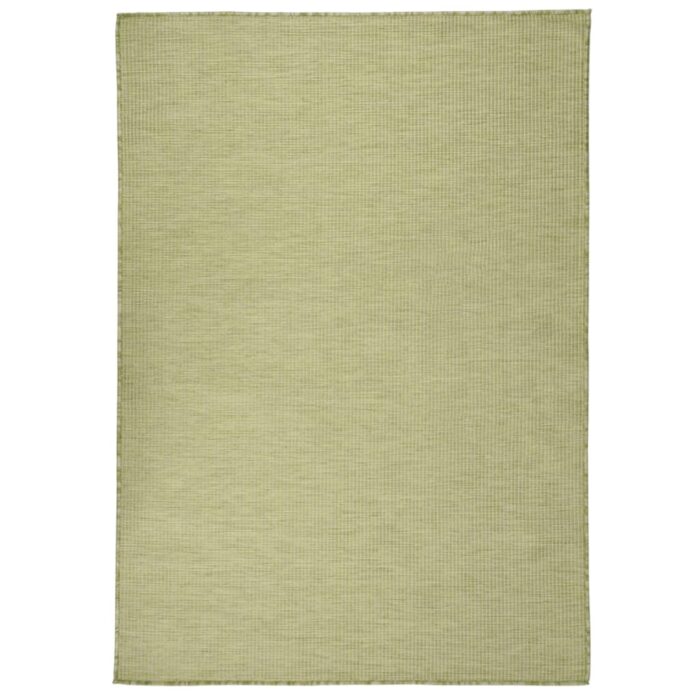 Tapis à tissage plat d'extérieur 140x200 cm Vert – Image 1