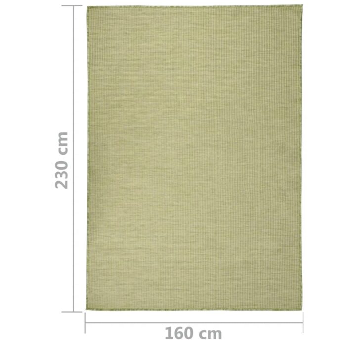 Tapis à tissage plat d'extérieur 160x230 cm Vert – Image 5