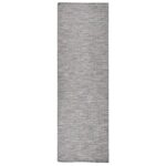 Tapis à tissage plat d'extérieur 80x250 cm Marron et bleu