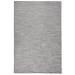 Tapis à tissage plat d'extérieur 120x170 cm Marron et bleu