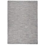 Tapis à tissage plat d'extérieur 160x230 cm Marron et bleu