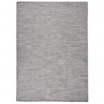 Tapis à tissage plat d'extérieur 200x280 cm Marron et bleu