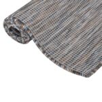 Tapis à tissage plat d'extérieur 200x280 cm Marron et bleu – Image 2